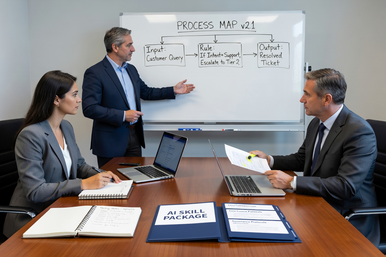 Capturing senior expertise into a documented AI skill