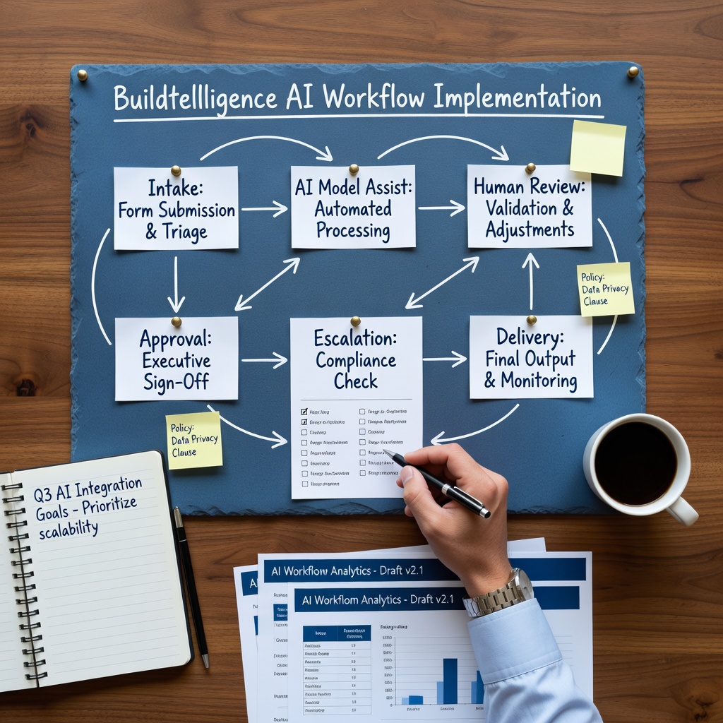 Mapping a real business workflow for AI support and human review