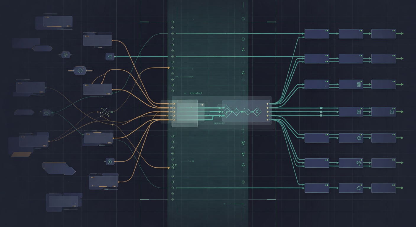 Why AI routing matters visual showing fragmented requests becoming organized through a governed routing layer